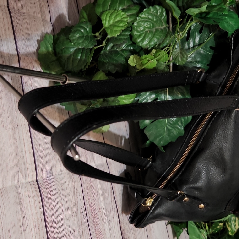 Kooba Everett Black Pebbled Leather Tote - Picture 9 of 16